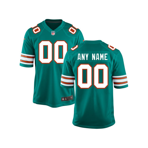 Nike Miami Dolphins Customized Aqua Alternate Stitched Youth NFL Jersey